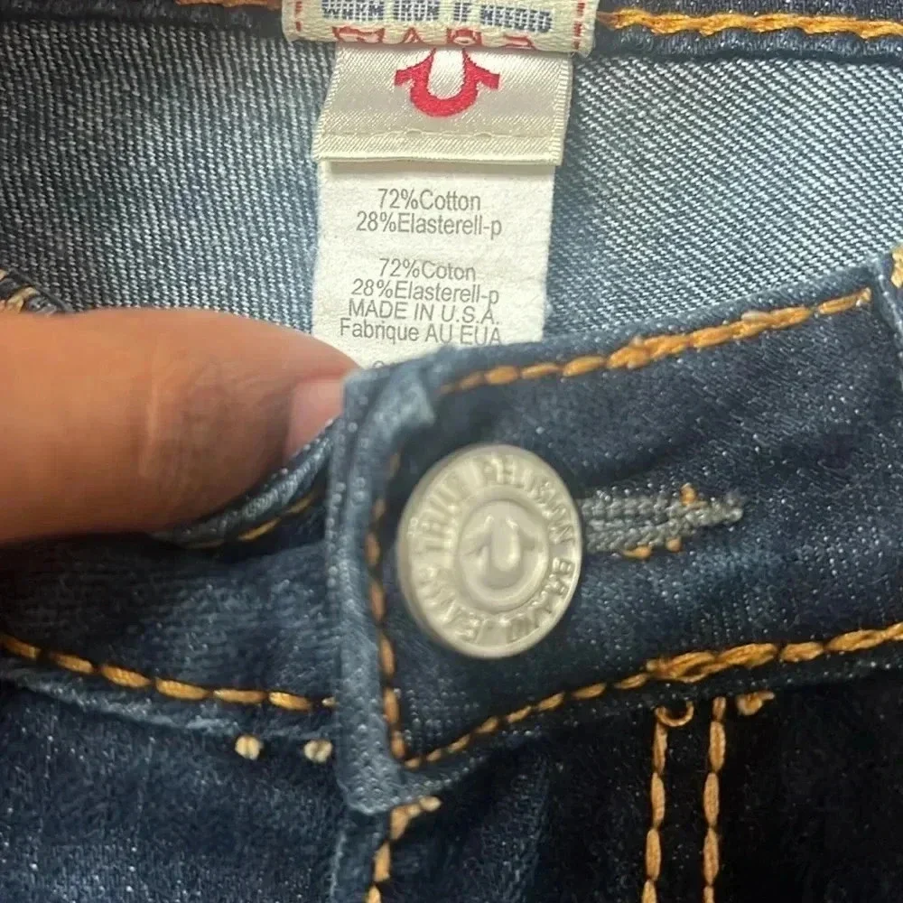 Women’s Tru Religion Dark Wash Straight Leg Jeans size 26 - Picture 3 of 6